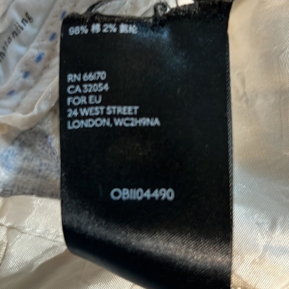 Anthropologie The Essential Slim Pants Blue Stripe Floral High-Waist Trousers W4 - Picture 7 of 7